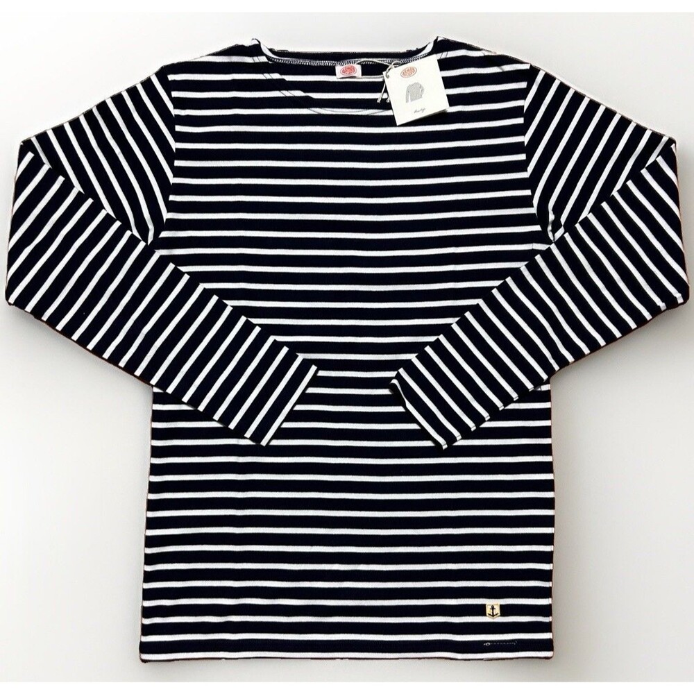 Armor Lux Breton Stripe Shirt Women Medium Mariner Blue Héritage Sailor Nautical